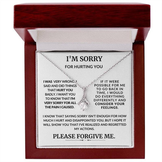 Sorry For Hurting You Necklace, Forgiveness Gift, Necklace Gift Wife Girlfriend, I'm Sorry Gift For Her From Husband,...