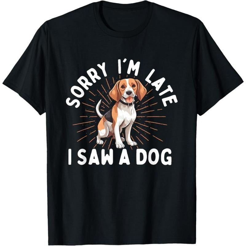 Sorry I'm Late I Saw A Dog - Animal Rescue & Adoption T-Shirt made in usa Hoodie, Sweatshirt | WearSparks.com