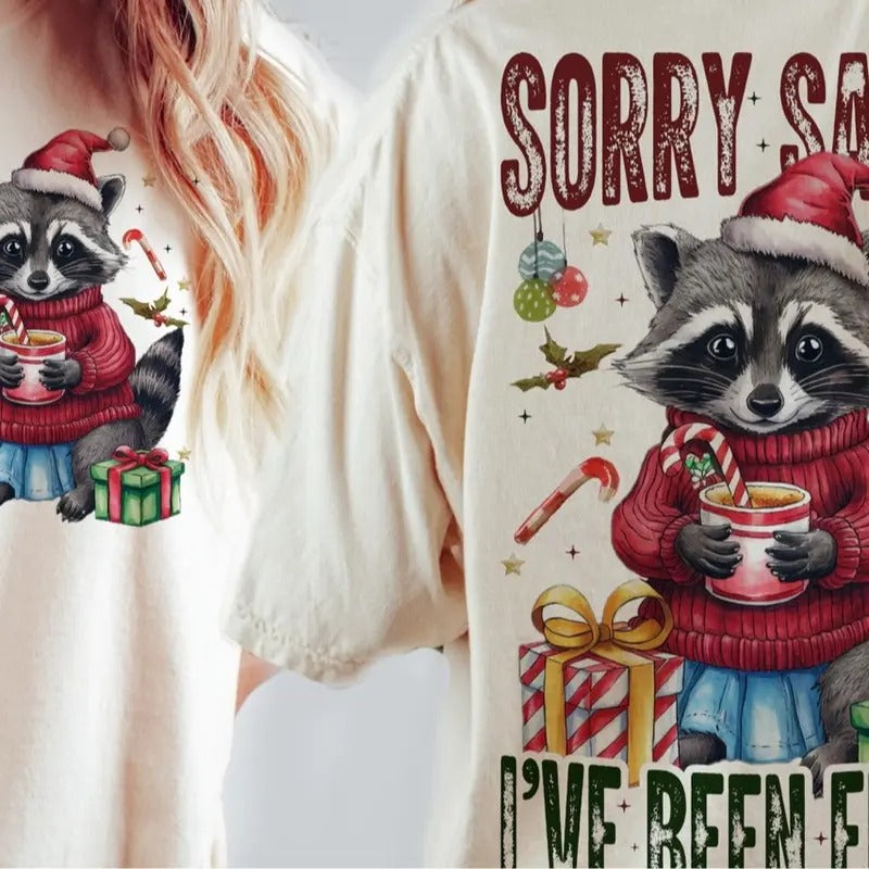 Sorry Santa I've Been Feral T-Shirt, Christmas Feral Girl Shirt, Retro Christmas Sweatshirt, Funny Christmas T-Shirt...