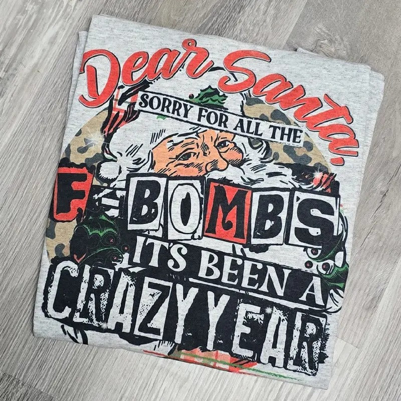 Sorry for all the Fbombs it's been a crazy year, Santa Graphic Tee or Sweatshirt Hoodie | WearSparks.com