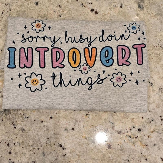Sorry, busy doin introverted things silly Graphic tee Hoodie, Sweatshirt | WearSparks.com