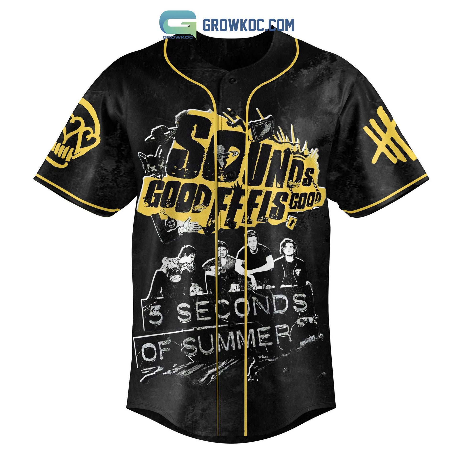 Sounds Good Feels Good 5 Seconds Of Summer Baseball Jersey