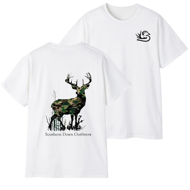 Southern Down Outfitters 2 Sided T-Shirt, Camo Deer Tee For Men For Woman, Trendy Shirt Hoodie, Sweatshirt | WearSparks.com