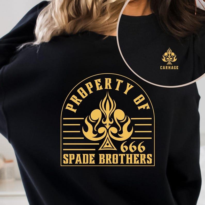 Spade Brothers Series Sweatshirt | Carnage and Madness Book Hoodie | Shantel Tessier Merch | Dark Romance Apparel |...