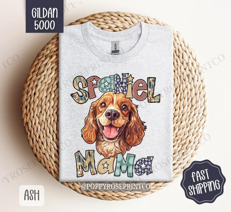 Spaniel Mama Shirt Gildan, Dog Mom Women's Tee, Cute Spaniel Mama Women's Tshirt Plus Sizes Hoodie, Sweatshirt
