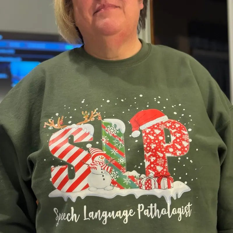 Speech Therapist Shirt, Christmas Shirt, Christmas Speech Language Pathologist, SLP Shirt, Speech Pathology, Speech...