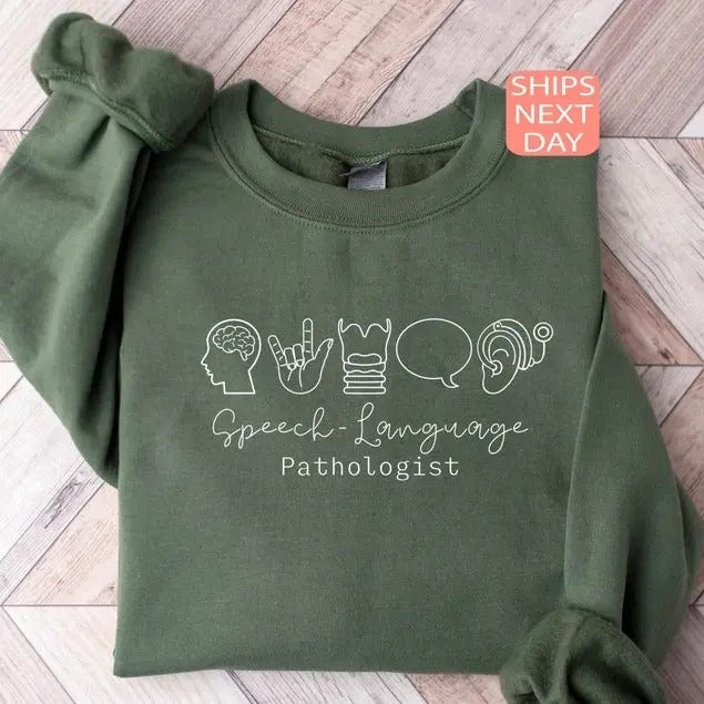 Speech Therapist Sweatshirt, Speech Language Shirt, SLP Nurse Sweater, SLP Shirt, Speech Language Pathologist Hoodie,...