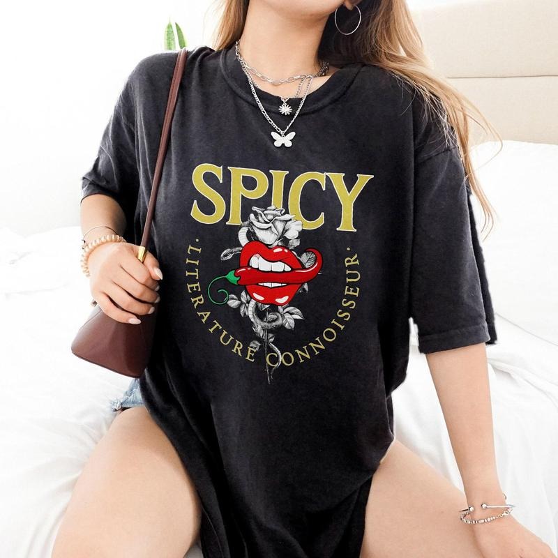 Spicy Literature Connoisseur Vintage Style TShirt, Smut T-shirts Reader , Spicy Book Tee, Spicy Literature, Spicy Book...