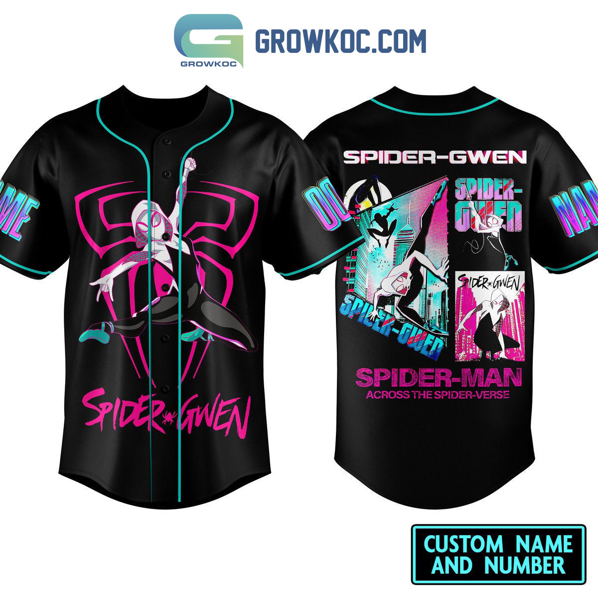 Spider Gwen Across The Spider Verse Personalized Baseball Jersey
