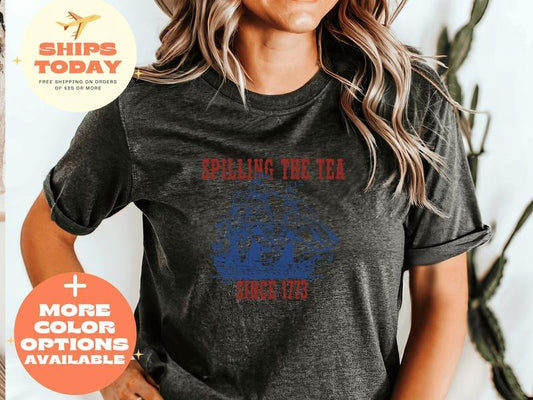 Spilling The Tea Since 1773 T Shirt Hoodie Sweater History Teacher Gift Funny History Teacher T-shirt History Lover Gift...