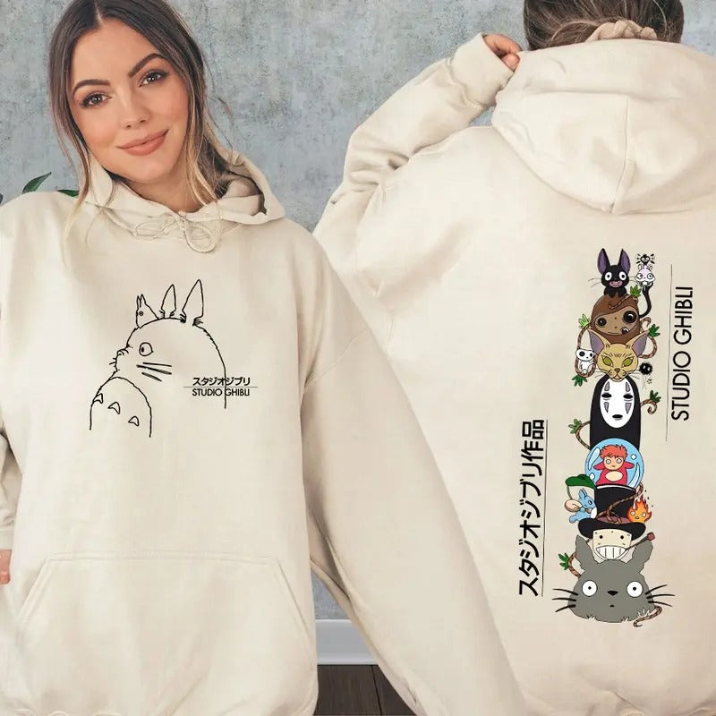 Spirited Away Studio Ghibli Hoodie, Ghibli Totoro Sweatshirt, Ghibli No Face Hoodie, Hayao Miyazaki, Howl's Moving Castle...