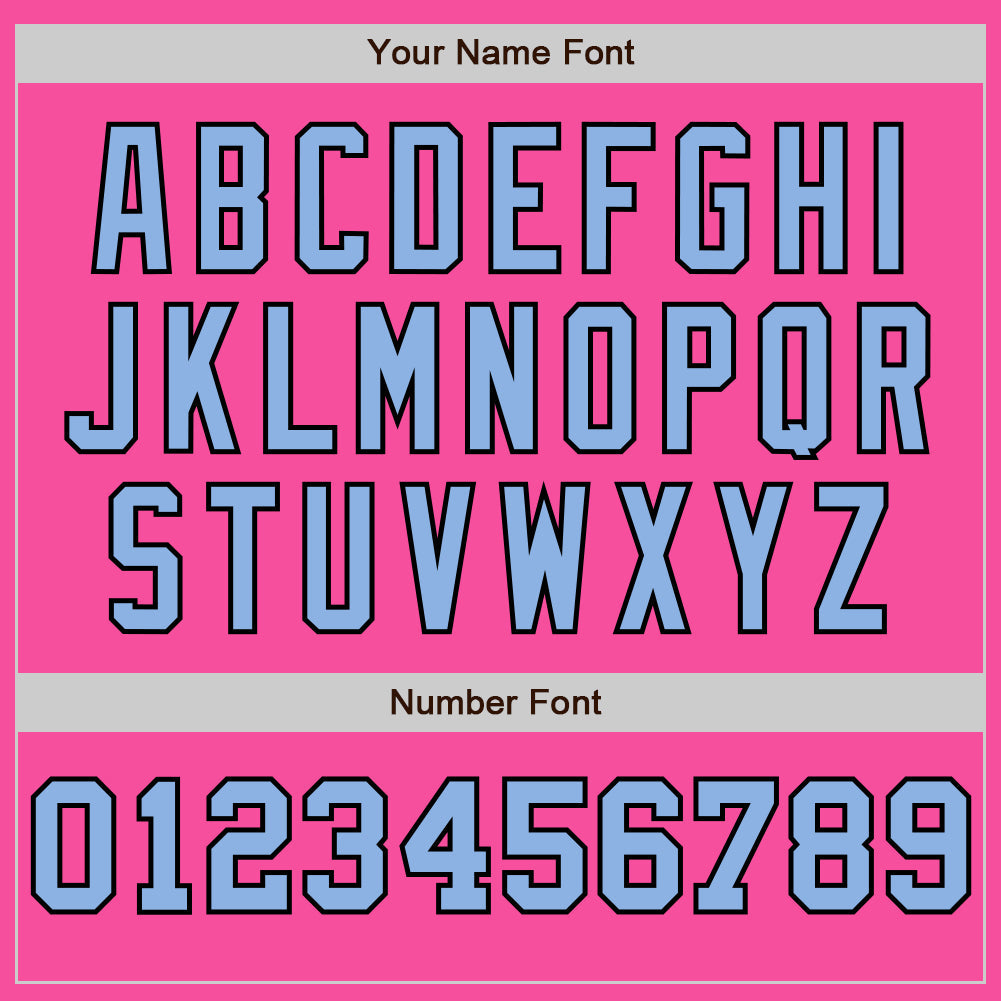 Custom Pink Light Blue-Black Pinstripe Authentic Split Fashion Baseball Jersey
