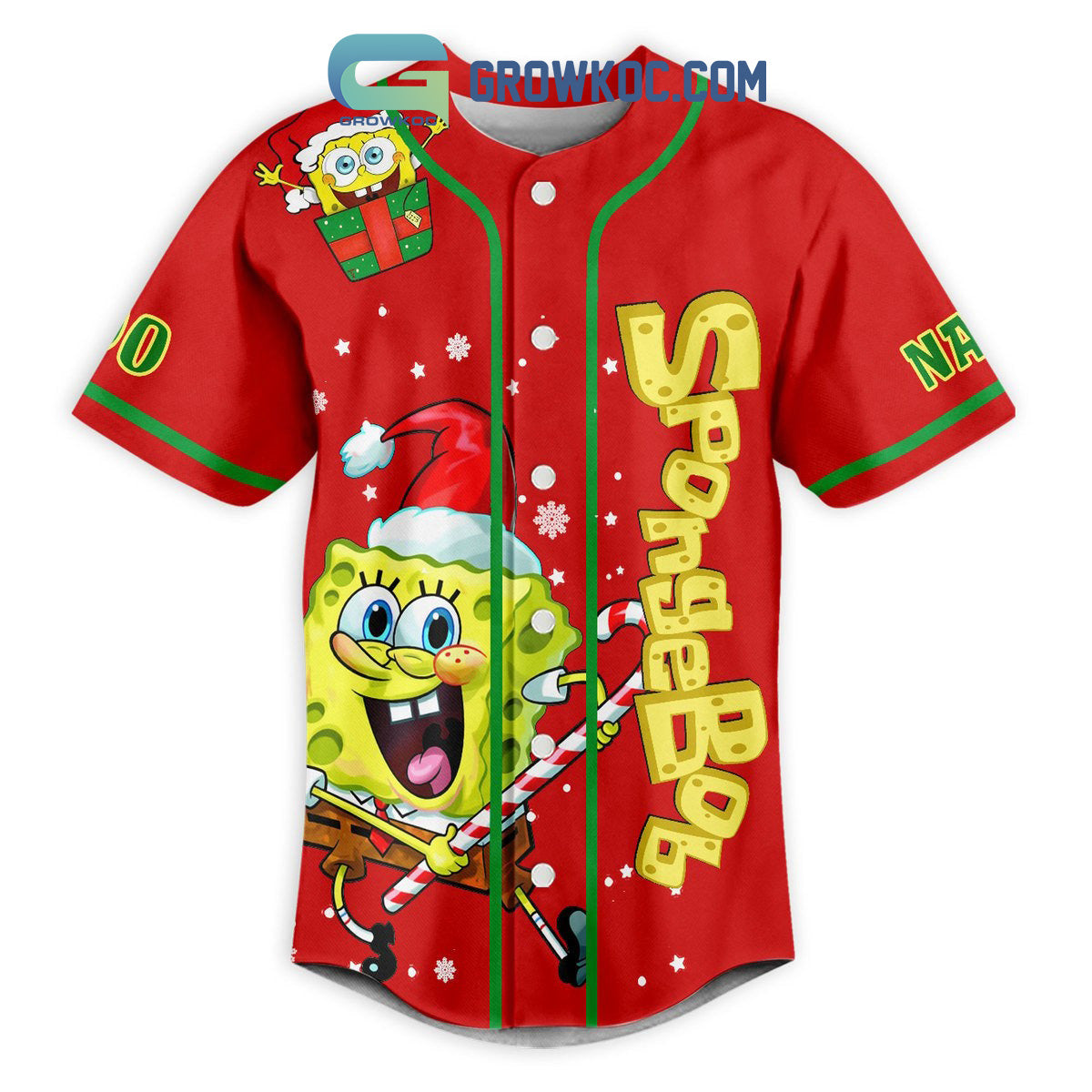 Spongebob Don’t Be A Jerk It’s Christmas Personalized Baseball Jersey