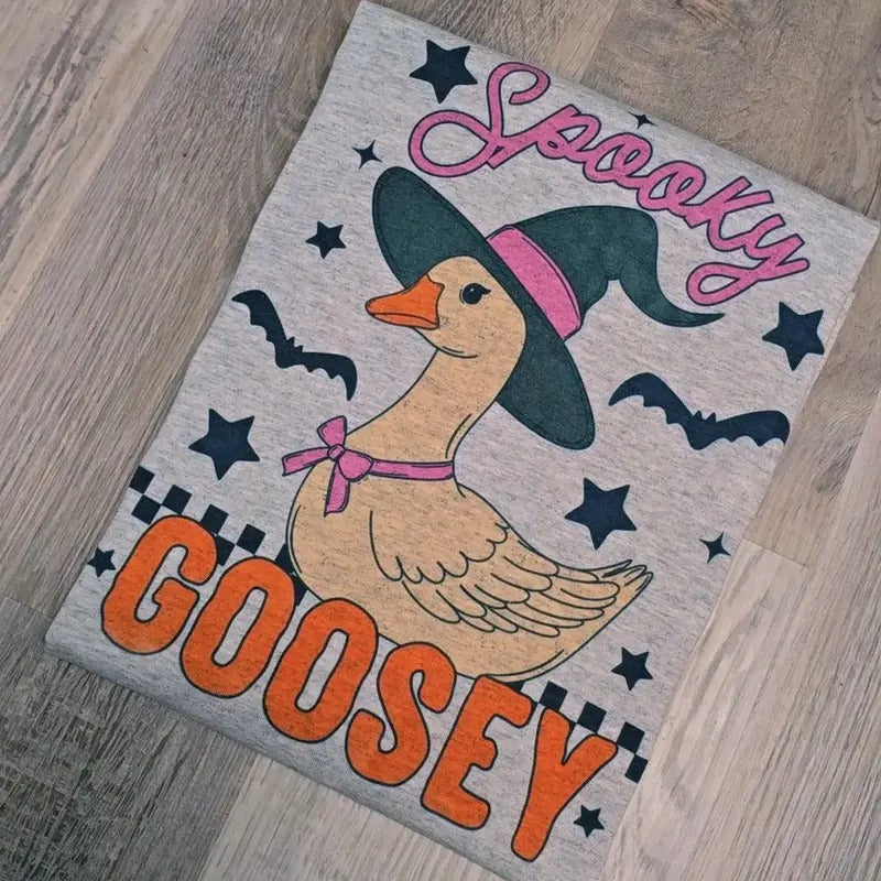 Spooky Goosey Graphic Tee or Sweatshirt Fit Loose Hoodie | WearSparks.com