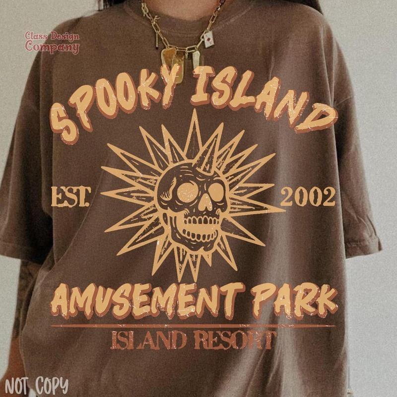 Spooky Island Tshirt, 90s Retro Halloween Cartoon, Disco Skull Summer Look Hoodie, Sweatshirt | WearSparks.com