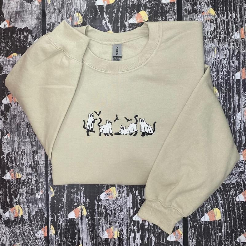 Spooky Kitty Crewneck T-Shirts, Hoodie, Sweatshirt | WearSparks.com
