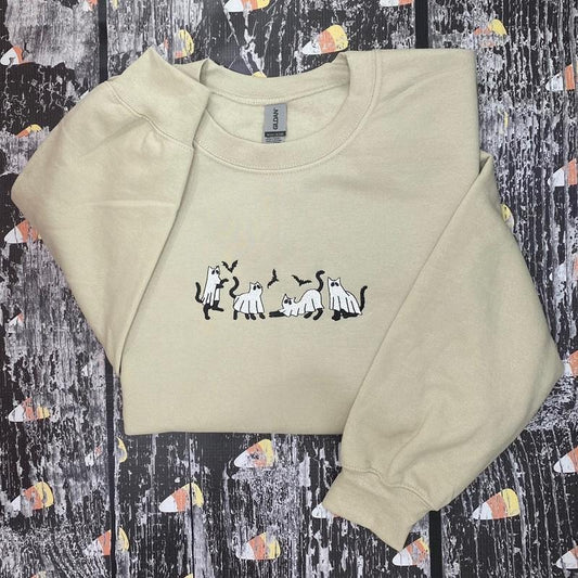 Spooky Kitty Crewneck T-Shirts, Hoodie, Sweatshirt | WearSparks.com