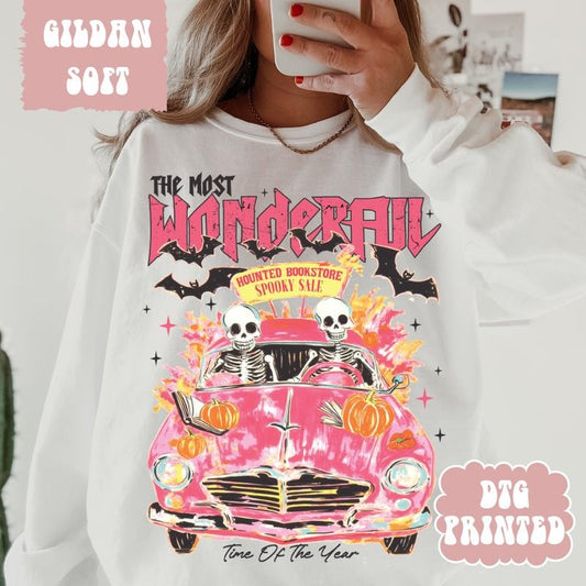 Spooky Season Cruiser Sweatshirt ~ Unisex Apparel Relaxed Fit Printed In The USA Clothing Womenswear Casual Comfort...