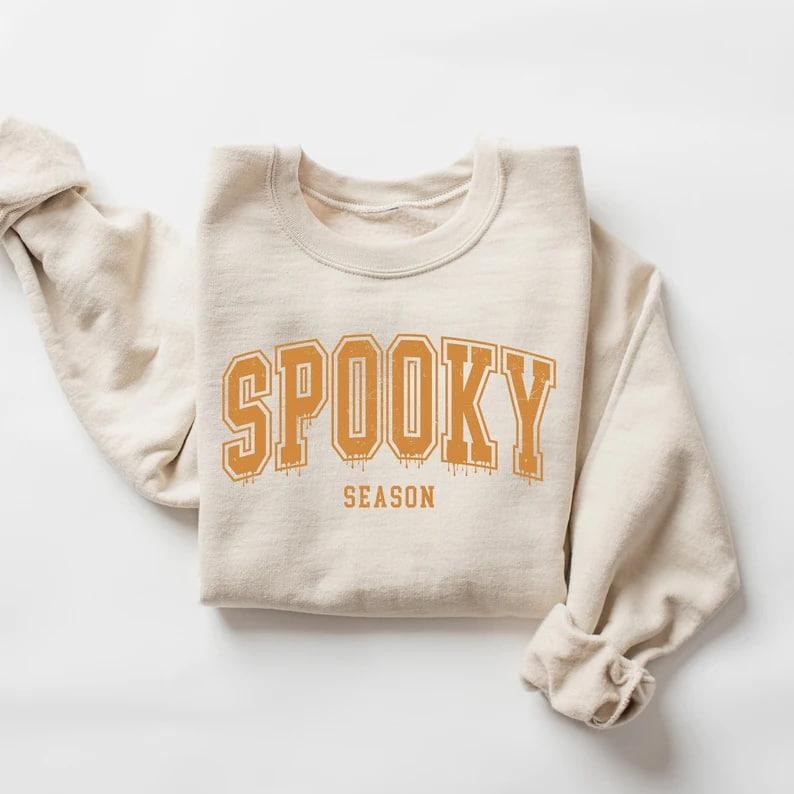 Spooky Season Sweatshirt, Retro Spooky Shirt, Spooky Halloween, Vintage Halloween Shirt, Fall Vibes, Cozy Season Shirt,...