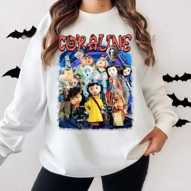 Spooky Season Tee, Funny circus Corr.aa.lineee sweatshirt,  Spooky movie Hoodie, Doll TShirt, Movie Retro Horror...