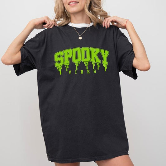 Spooky Vibes Comfort Colors Shirt, Spooky Season Unhinged Tees, Halloween Vibes Graphic Printed Tee, Halloween Party...