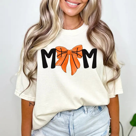 Sports Mom COMFORT COLORS Tee - Coquette Bow Sports Mom Shirt - Game Day Apparel Hoodie, Sweatshirt | WearSparks.com