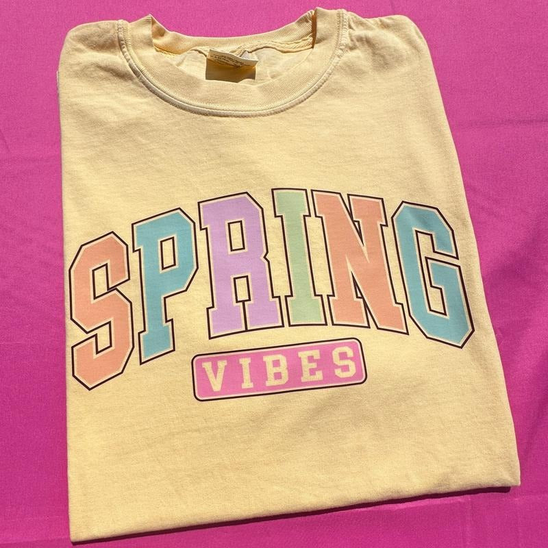 Spring Vibes Comfort Colors T-Shirt Hoodie, Sweatshirt | WearSparks.com