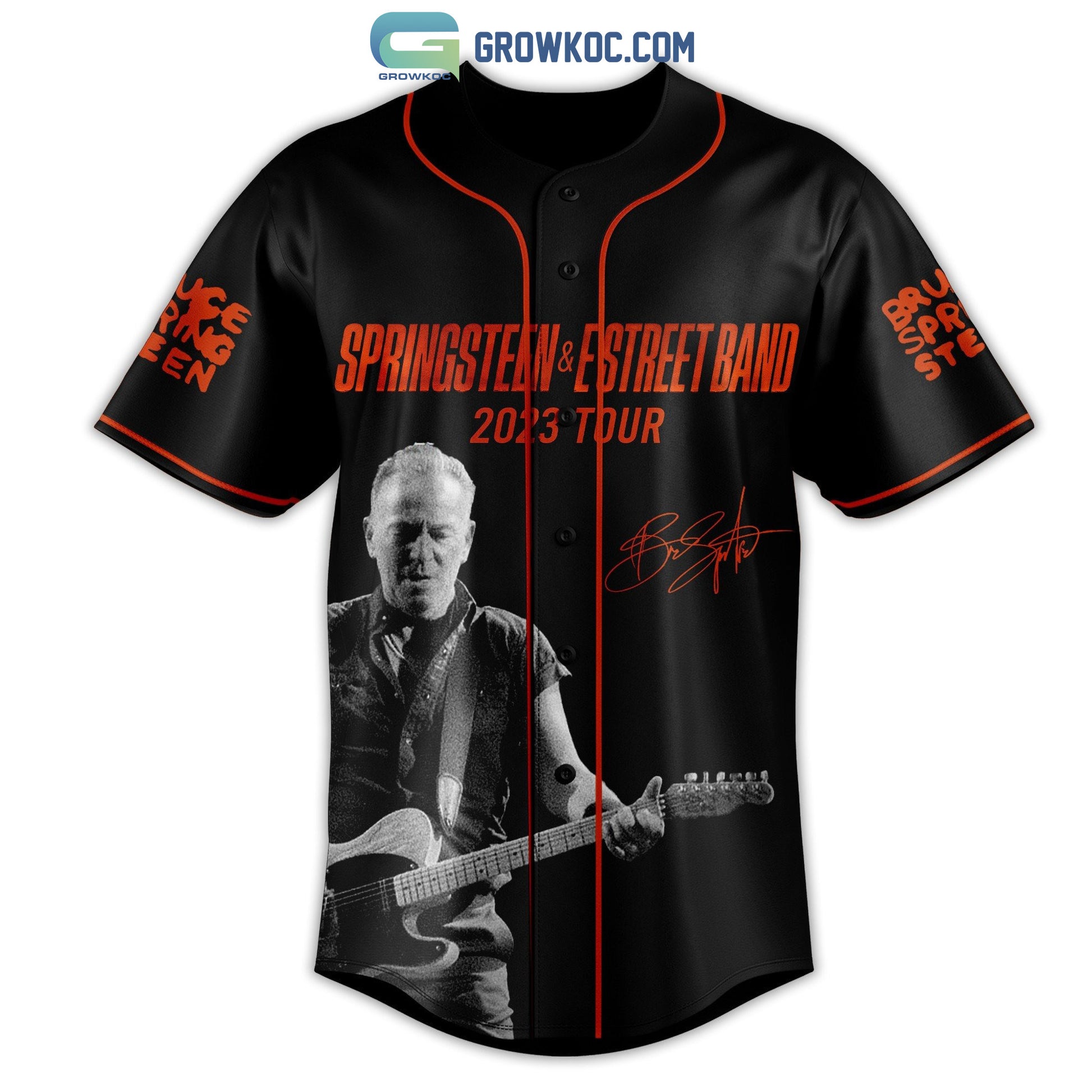 Springstreen&Estreet Band 2023 Tour Black Design Baseball Jersey