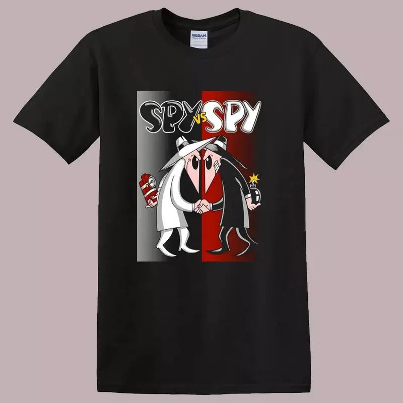 Spy vs Spy Cartoon Men's Black T-Shirt Size S-5XL Hoodie, Sweatshirt | WearSparks.com