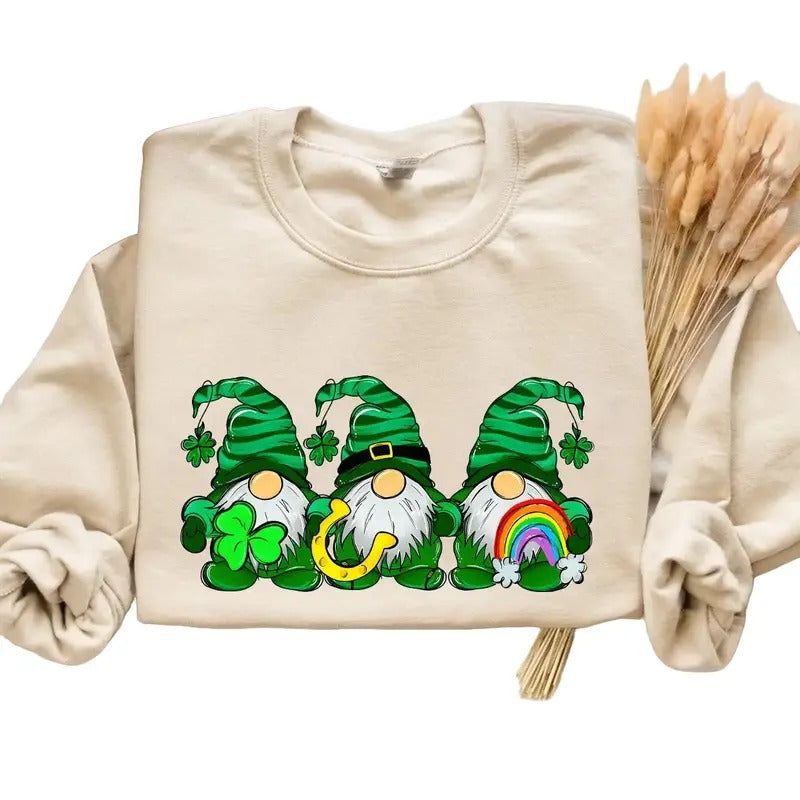 St. Patricks Day Sweatshirt, St Patricks Day Gnome Shirt, Irish Gnomes Hoodie, Gnomes Shirt, St Patrick's Day Shirt,...