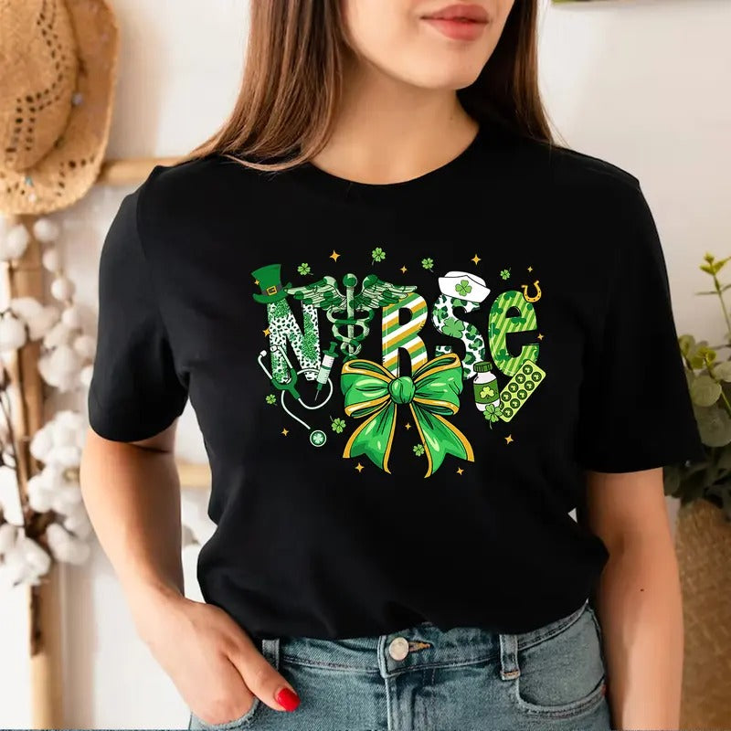 St. Patrick's Day Nurse T-shirt, St Pattys Day Nursing Shirt, Nurse Lucky Green, Gift for Nurse Hoodie, Sweatshirt