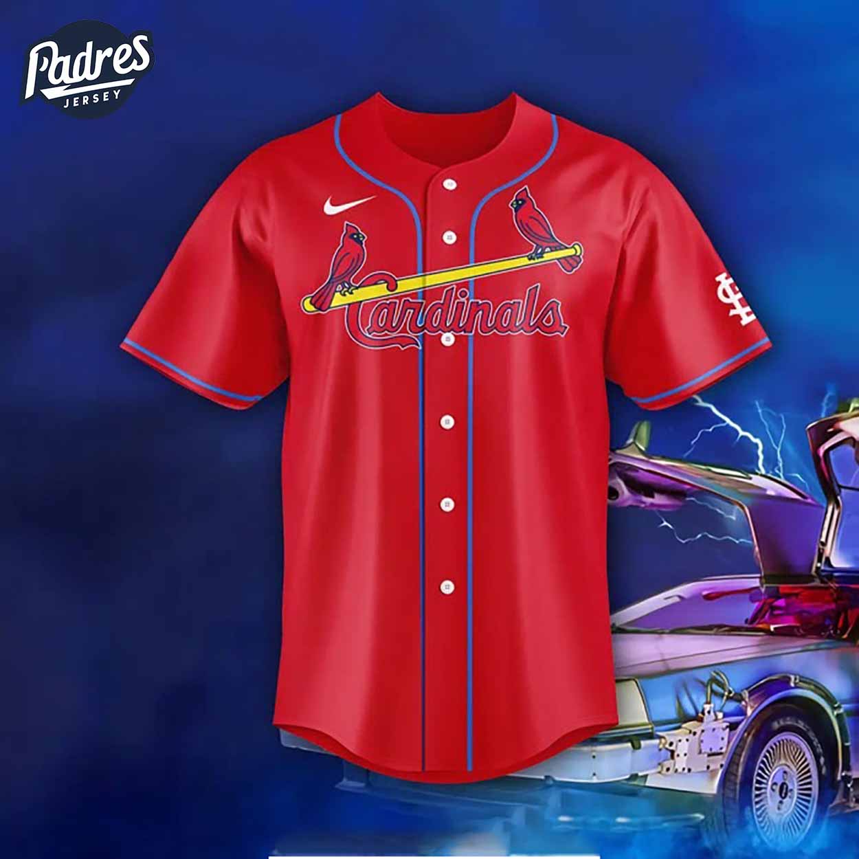 St Louis Cardinals 2024 Back To The Future Baseball Jersey - Padres Jersey Oasis: Elevate Your Baseball Style... (Image 1)