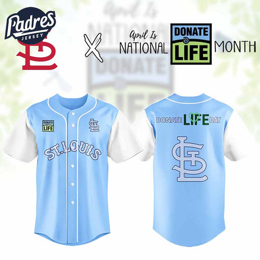 St Louis Cardinals MLB x Donate Life Month Personalized Baseball Jersey Outfit - Padres Jersey Oasis: Elevate Your...