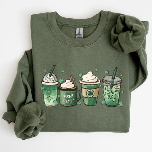 St Patrick's Day Coffee Drinks Sweatshirt T-Shirts, Hoodie | WearSparks.com