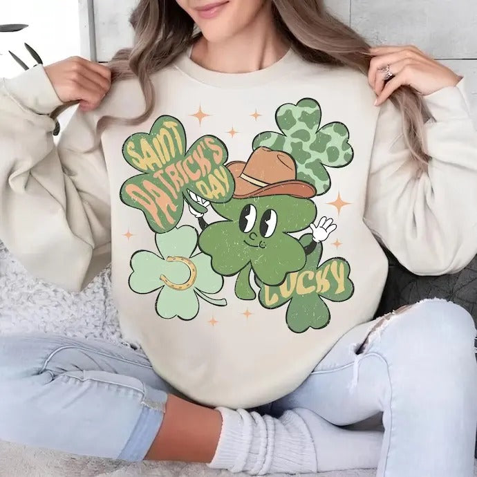 St Patrick's Day, Lucky Clover Hoodie and Sweater; T-shirts Sweatshirt | WearSparks.com