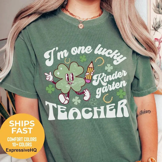 St Patricks Day Shirt Teacher St Patricks Day Kindergarten Teacher Hoodie and Sweater; T-shirts Sweatshirt | WearSparks.com