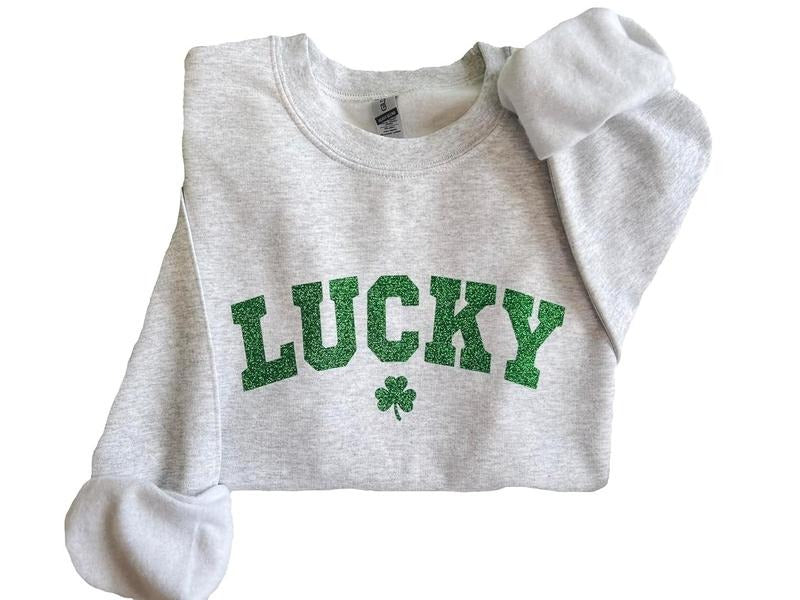 St Patricks Day Sweatshirt Lucky Sweatshirt St Patricks Shirt Lucky Shirt St Pattys Day Green Shamrock Hoodie