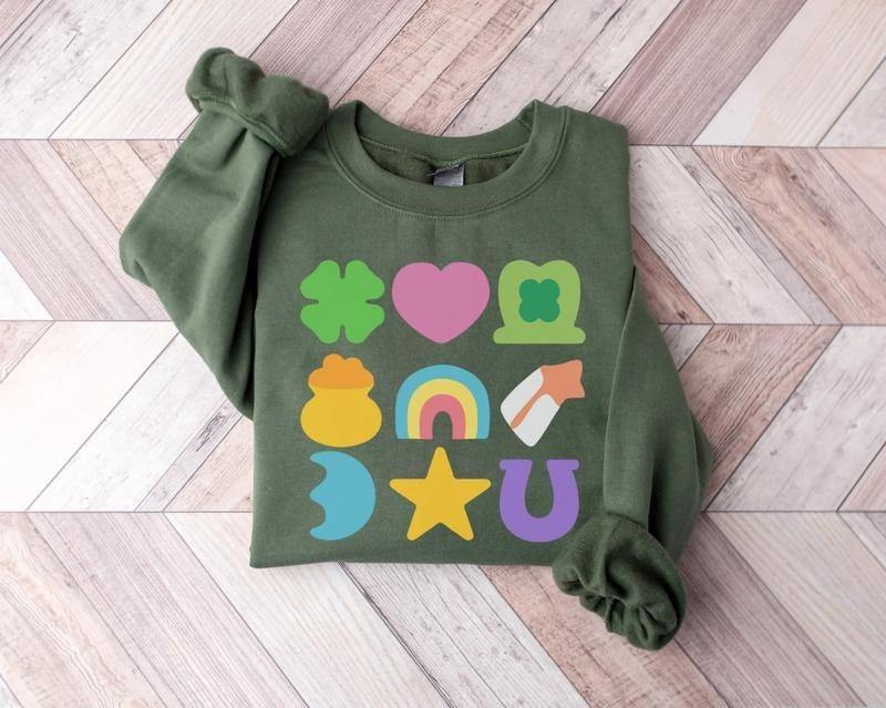 St Patricks Day Sweatshirt, Lucky Shirt, Lucky Charm Shirt, Saint Patrick's Day Apparel, St Pattys Day Sweatshirt,...