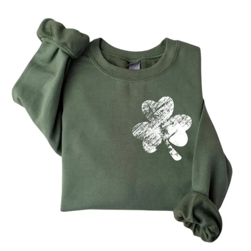 St. Patrick's Sweatshirt, Retro Shamrock Sweatshirt, Gifts For St. Patrick's Day T-Shirts, Hoodie | WearSparks.com