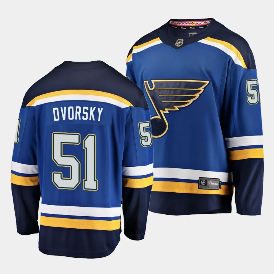 St. Louis Blues #51 Dalibor Dvorsky Home Blue Jersey 2023 NHL Draft