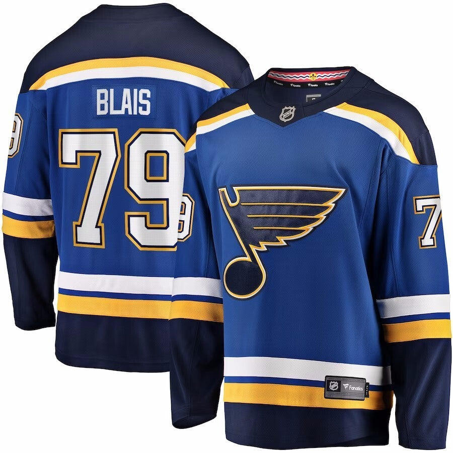 St. Louis Blues #79 Sammy Blais Branded Home Breakaway Jersey - Blue