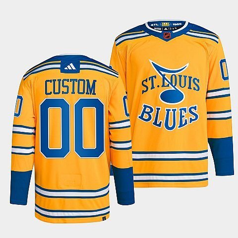 St. Louis Blues #custom-yellow-2022reverse-retro-2.0-authentic-primegreen-jersey