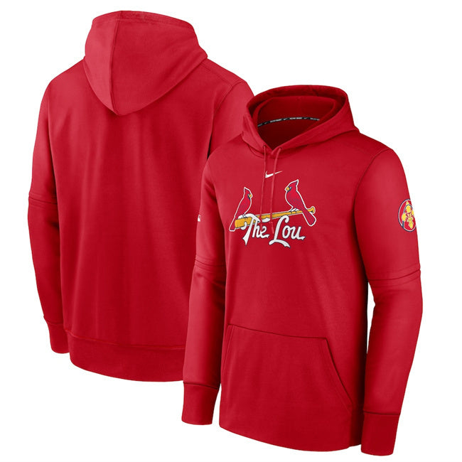 St. Louis Cardinals Red 2024 City Connect Collection Practice Performance Pullover