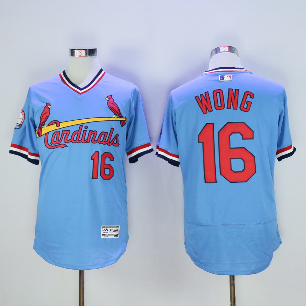 St. Louis Cardinals #16 Kolten Wong Cardinals 16 Blue Retro 2016