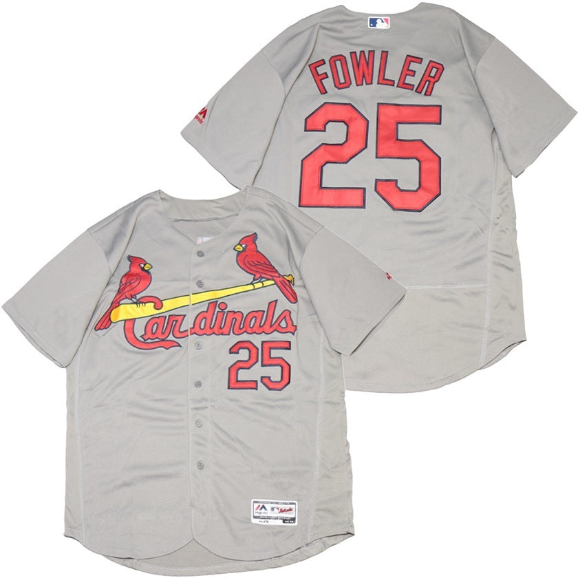 St. Louis Cardinals #25 Dexter Fowler Cardinals 25 Gray Elite