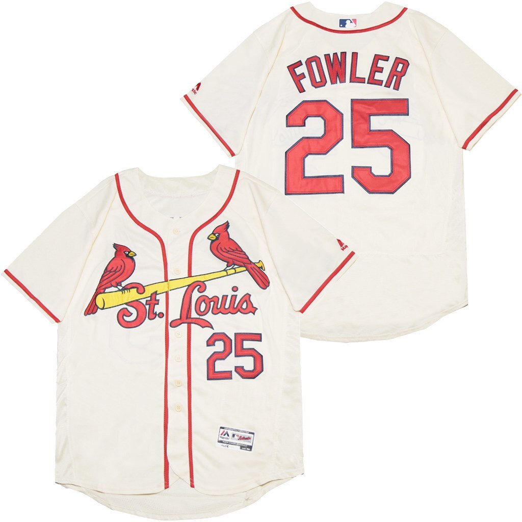 St. Louis Cardinals #25 Dexter Fowler Cardinals 25 Off-White Elite