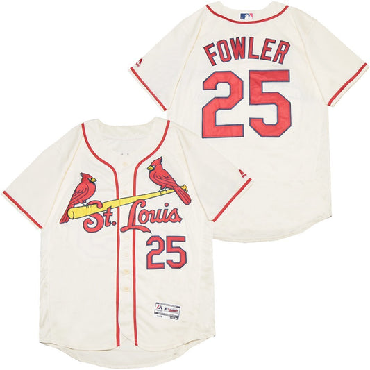 St. Louis Cardinals #25 Dexter Fowler Cardinals 25 Off-White Elite