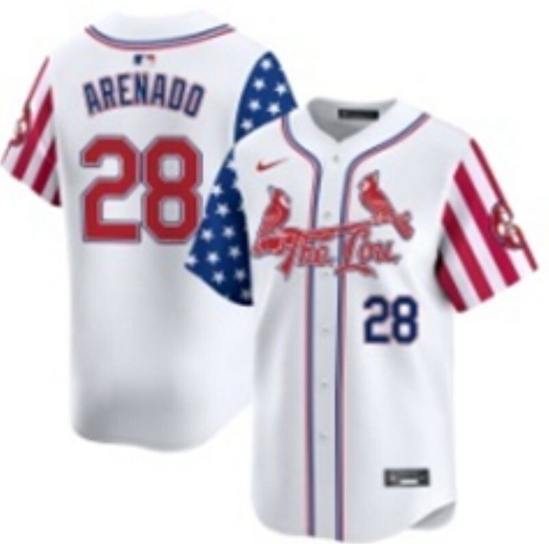 St. Louis Cardinals #28 Nolan Arenado Red Edition Adult Style 5