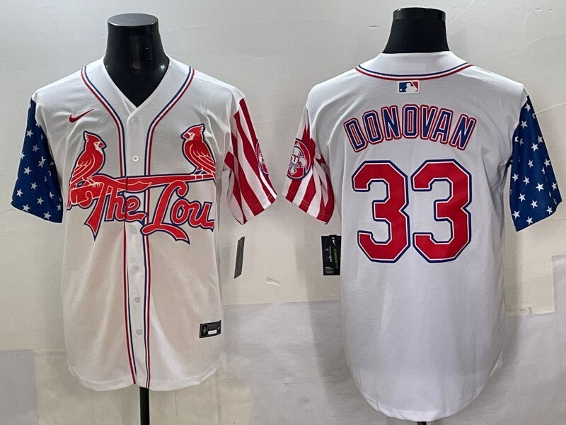 St. Louis Cardinals #33 Brendan Donovan Red Edition Adult Style 2