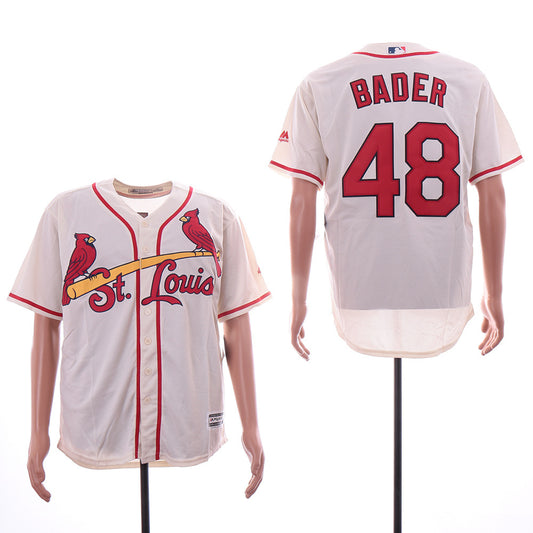St. Louis Cardinals #48 Harrison Bader Cardinals 48 Off-White Fan